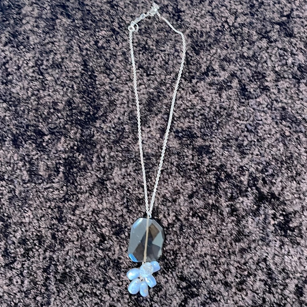 Beautiful large topaz stone with Blue Spotted Jasper stones.